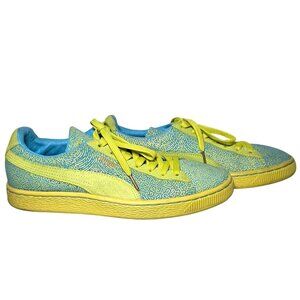 Puma x Solange Suede Classic Lines Yellow Sulphur Spring Blue Low Top Sneakers 9